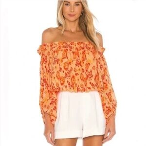 House of Harlow 1960 x Revolve Kirsi Top in Orange Floral
